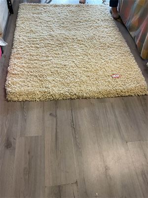 Pair Of White Rugs 115 X 165 Cm, Handmade In India, Virgin Wool Pile Thumbnail