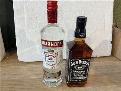 Smirnoff Vodka- 700 Ml and Jack Daniel’S Tennessee Whiskey - 700 Ml Thumbnail