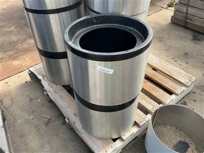 Pot Planters - Stainless Steel Outer - Plastic Inside -  Sold Per Each Thumbnail