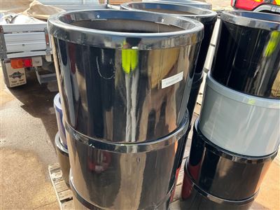 Pot Planters - Round Black Fibreglass  450 x320 mm -  Sold Per Each Thumbnail