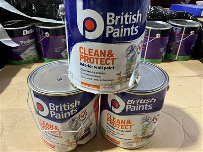 British Paints Clean and Protect x3 ( Wall  1 x White and 2 x 4 Litre Tint Base Thumbnail