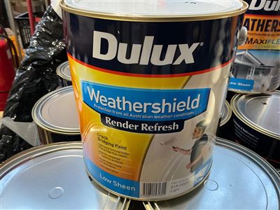 Dulux Weather Shield -Low Sheen -Render Refresh - Light Base - 4 Litre Thumbnail