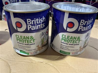 British Paints Clean and Protect  Wall  - Semi Gloss White  -Quantity of 2 x 4 Litre Thumbnail