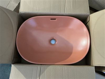 Seima OBELLO 551 Basin Inset, s/ellipse, OF, Terracotta, Sold Per Each, RRP $450 Thumbnail