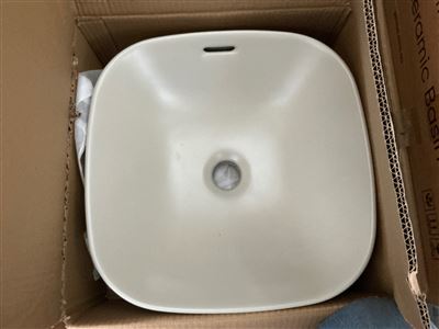 Seima OBELLO 373 Basin Inset, rnd square, OF, Salt Stone, Sold Per Each, RRP $435 Thumbnail
