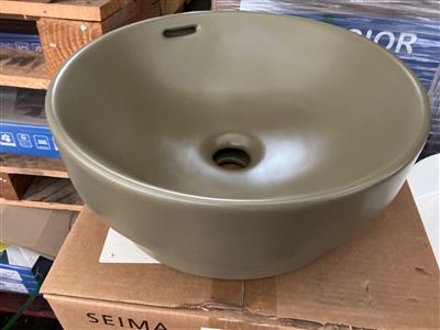 Seima OBELLO 371 Basin Inset, round, OF, Olive, RRP $400 Thumbnail