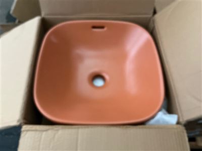 Seima OBELLO 373 Basin Inset, rnd square, OF Terracotta, Sold Per Each, RRP $435 Thumbnail