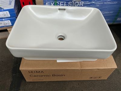 Seima OBELLO 501 Basin Inset, rect, OF Salt Stone, RRP $450 Thumbnail