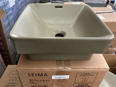 Seima OBELLO 376 Basin Inset, square, OF Olive, RRP $435 Thumbnail