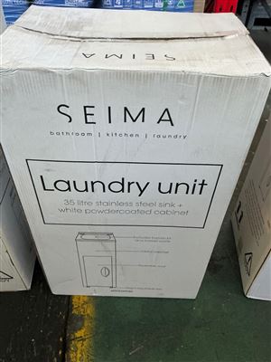 Seima TILOS 470, Freestanding Laundry Unit, 35 Litre -S/ Steel    1B 2T. Thumbnail