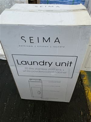 Seima TILOS Freestanding Laundry Unit, 35 Litre -S/ Steel    1B 2T. Thumbnail