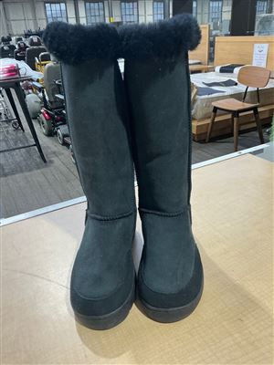 AussieLand UGG Pull On with Leather Upper, Black, EUR36, ENG3, 23cm Thumbnail
