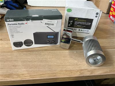 ANKO Portable Radio and 12 W Mount Light Fitting Thumbnail