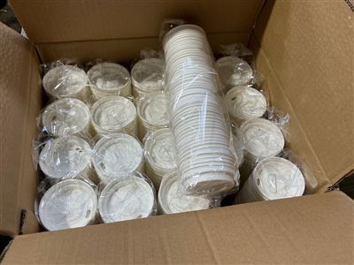 Coffee Cup Bagasse Lids -62 mm - Suit 4 Oz.  - Carton of 20 Packs of 50 Pcs Thumbnail