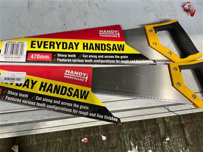 Handsaw - Quantity of 2 - Carbon Steel General Purpose 470mm Thumbnail
