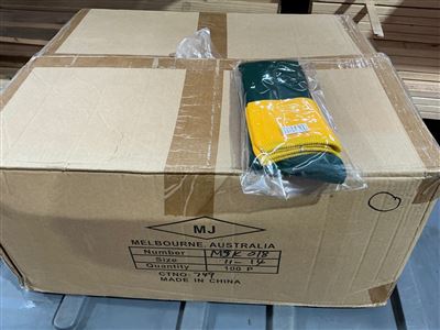 Foot Ball Socks - Carton of 100  Pair - Size  11 -14 -  Green / Yellow Thumbnail