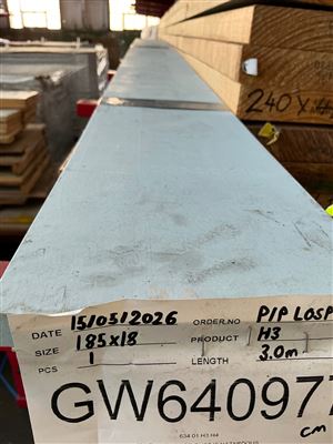 185 x 18, Primed and Painted LOSP Treated Pine, 1 Pcs @ 3.0 M, 3 Lin Metres Total PK# GW640977 Thumbnail