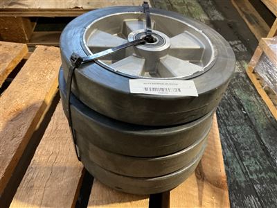 Set of 4 Solid Wheels with Bearings-250 mm Thumbnail