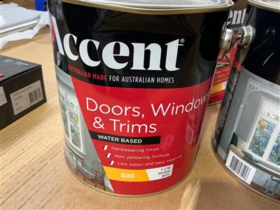 Accent Doors & Trim -Water  Based -Gloss White  -  4 Litre Thumbnail