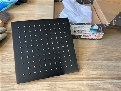 Overhead Shower 200 mm Brass Square Black Thumbnail