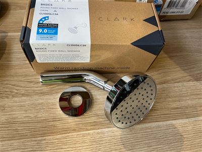Clark Basics  Round Fixed  Wall Shower -   Chrome - Sold Per Each Thumbnail