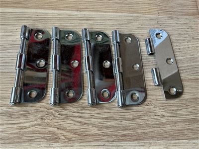 Radius Hinge Chrome -Quantity of 5 Thumbnail