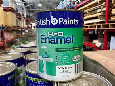 British Semi Gloss H2 O Enamel - Extra Bright Tint Base -1 Litre Thumbnail