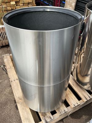 Pot Planters - brushedStainless Steel -  Quantity of 2 - 450 mm Dia x 370 mm H Thumbnail