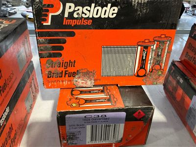 Paslode Galv. 16 Ga. Brads & Cell  C 38 Quantity  of2Packets x 3,000 - & 3  Cell Thumbnail