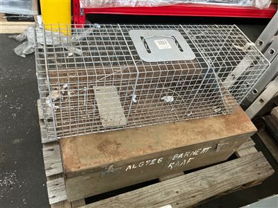 Animal Cage Trap and Steel Trunk - 850 x500 x320 mm H Thumbnail
