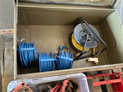 Steel Trunk - 850 x500 x320 mm H with Electric Extension Cables Thumbnail