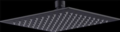 Matte Black Square Ultrathin Shower Head 250mm Brass Construction Thumbnail