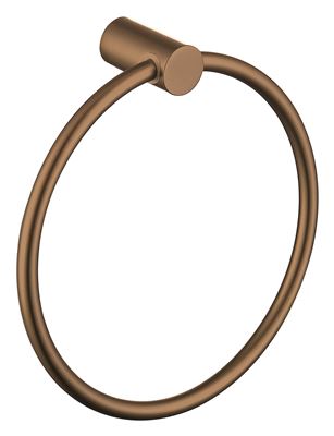 Brushed Rose Gold Towel Ring Brass Construction Thumbnail