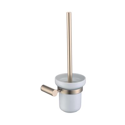 Brushed Gold Toilet Brush Holder Brass Construction Thumbnail