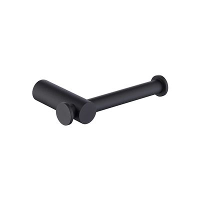 Matte Black Toilet Roll Holder Brass Construction Thumbnail