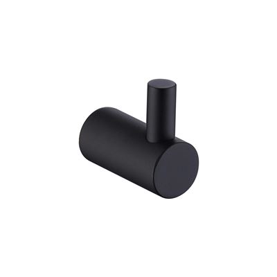Matte Black Robe Hook Brass Construction Thumbnail