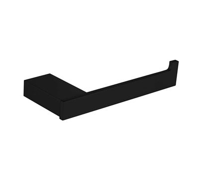 Matte Black Toilet Roll Holder Brass Construction Thumbnail