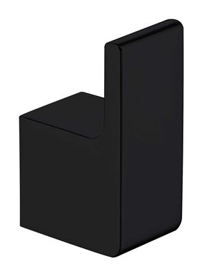 Matte Black Single Robe Hook Brass Construction Thumbnail