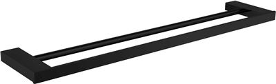Matte Black 60cm Double Towel Rail Thumbnail