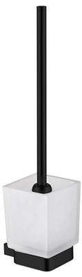 Matte Black Toilet Brush Holder Brass Construction Thumbnail