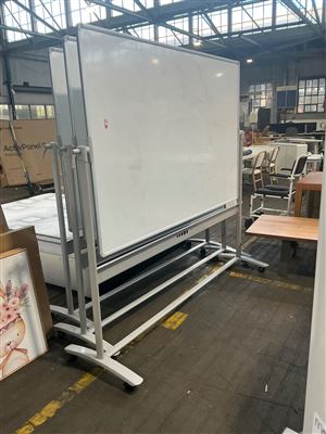 Whiteboard, Mobile, W1900 x H1900 Includes Stand, Quantity of 3 Thumbnail