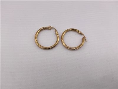 9ct Yellow Gold Hoop Earrings Thumbnail