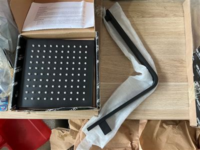 BT Sutton Shower Head and Arm, Black, Sold Per Each. Thumbnail