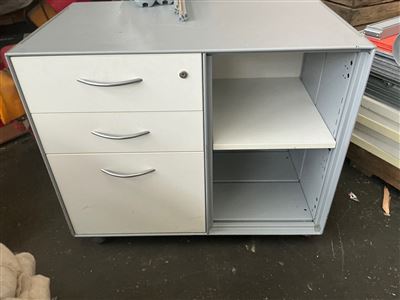 Mobile Personal File/Storage Cupboard, Metal, 800x470x670mmH.Without Keys Thumbnail