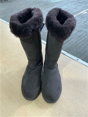 AussieLand UGG Pull On Leather, Synthetic Sole , Chocolate , EUR37, ENG3, 23cm Thumbnail