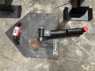 Xpeed Portable Landmine Base, Steel Plate with Pivoting Barbell Sleeve Thumbnail