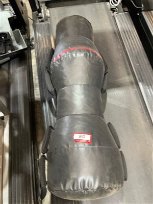 Black Vinyl Punch Bag with Multiple Carry Handles, Red Trim Thumbnail