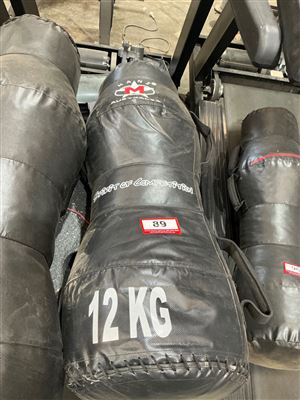 Mani Australia 12kg Punch Bag, Black Vinyl with Carry Handles Thumbnail