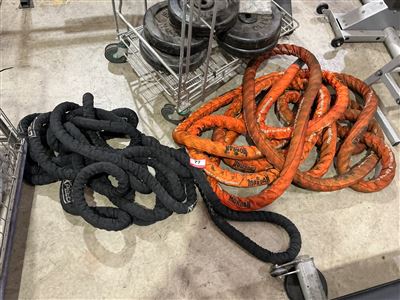 Two Sleeved Battle Ropes, Morgan Orange and Xpeed Black Thumbnail
