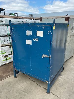 Steel lockable Transport Container-with Fork Lift or Crane Lift Lugs - 1100 x 1100  x 1500 mm H Thumbnail